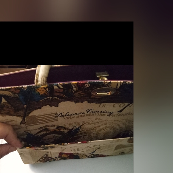 Handmade antique/vintage possibly silk Margaret Smith Patriotic bag - Picture 11 of 16